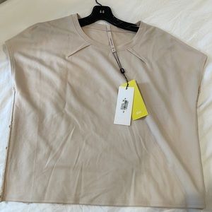 NWT Karen Millen cream top with lace back